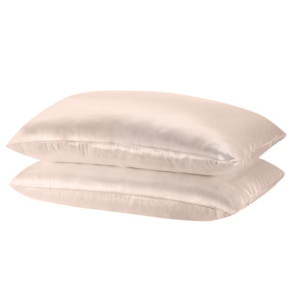 Royal Comfort Mulberry Soft Silk Hypoallergenic Pillowcase Twin Pack 51 x 76cm - Champagne Pink V160-10002250