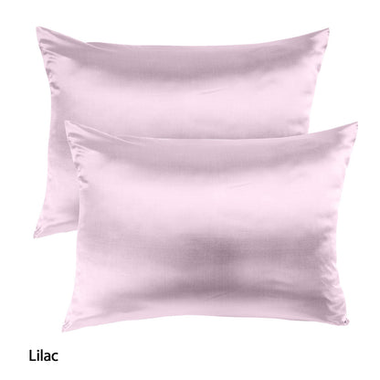 Royal Comfort Mulberry Soft Silk Hypoallergenic Pillowcase Twin Pack 51 x 76cm - Lilac V160-10002251