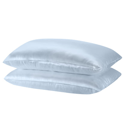 Royal Comfort Mulberry Soft Silk Hypoallergenic Pillowcase Twin Pack 51 x 76cm - Soft Blue V160-10002252