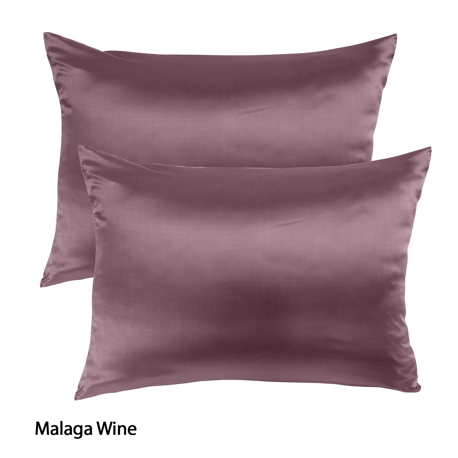 Royal Comfort Mulberry Soft Silk Hypoallergenic Pillowcase Twin Pack 51 x 76cm - Malaga Wine V160-10002253