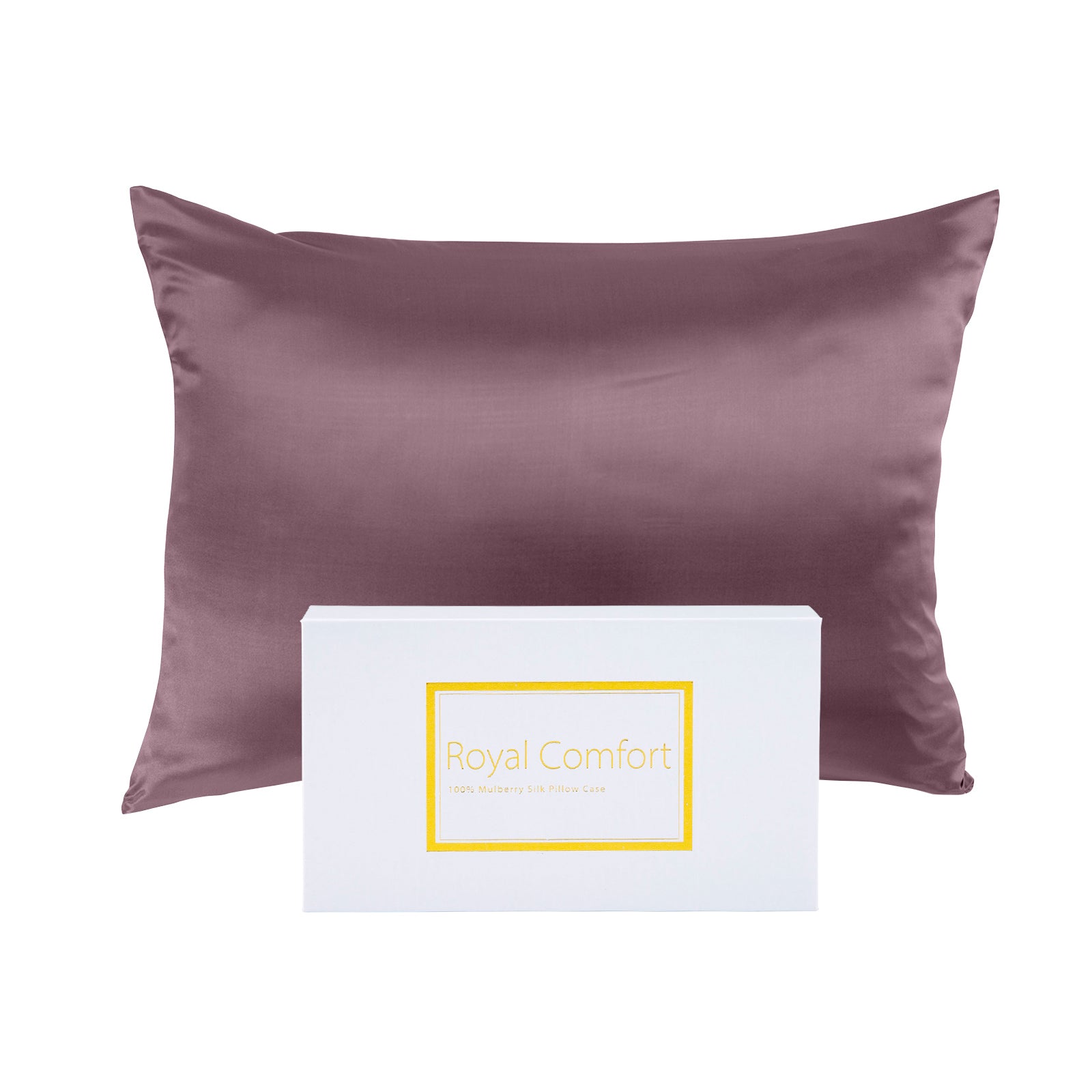Royal Comfort Mulberry Soft Silk Hypoallergenic Pillowcase Twin Pack 51 x 76cm - Malaga Wine V160-10002253