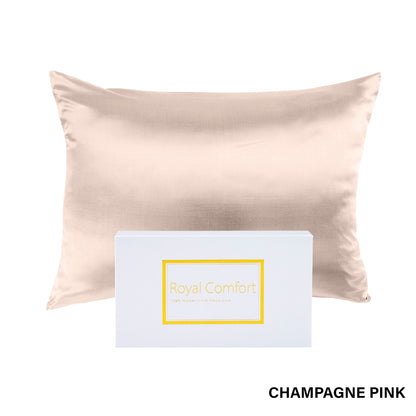 Royal Comfort Pure Silk Pillow Case 100% Mulberry Silk Hypoallergenic Pillowcase - Champagne Pink V160-10002264
