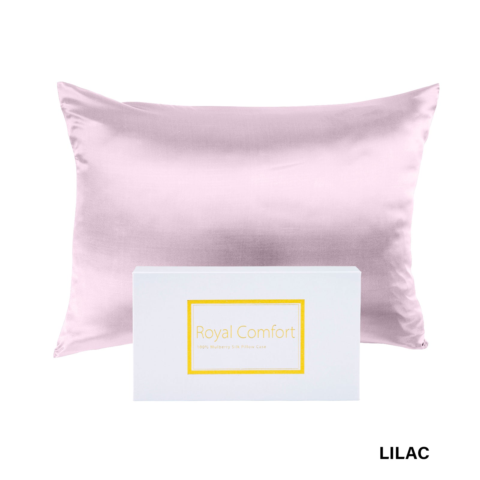 Royal Comfort Pure Silk Pillow Case 100% Mulberry Silk Hypoallergenic Pillowcase - Lilac V160-10002265