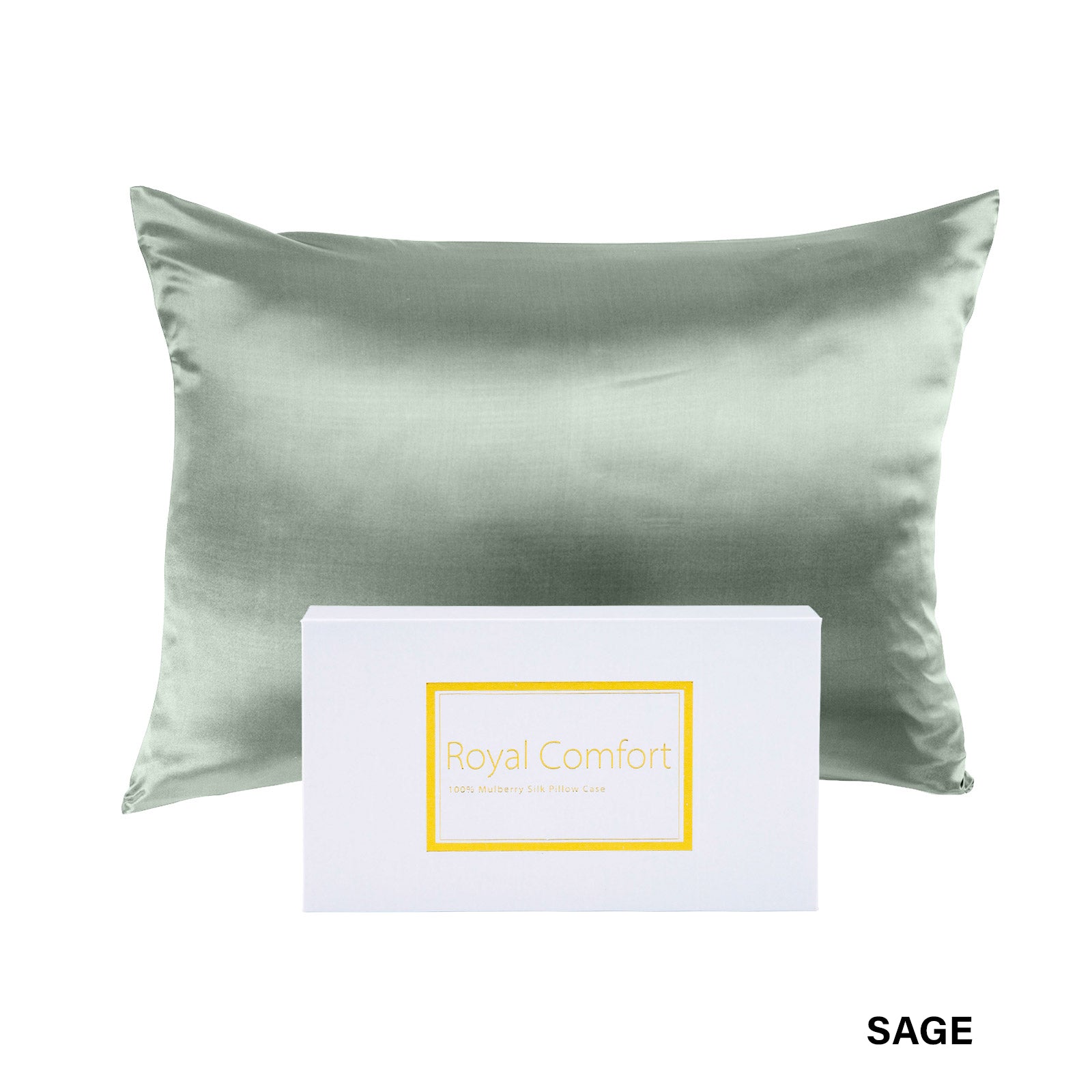Royal Comfort Pure Silk Pillow Case 100% Mulberry Silk Hypoallergenic Pillowcase - Sage V160-10002267