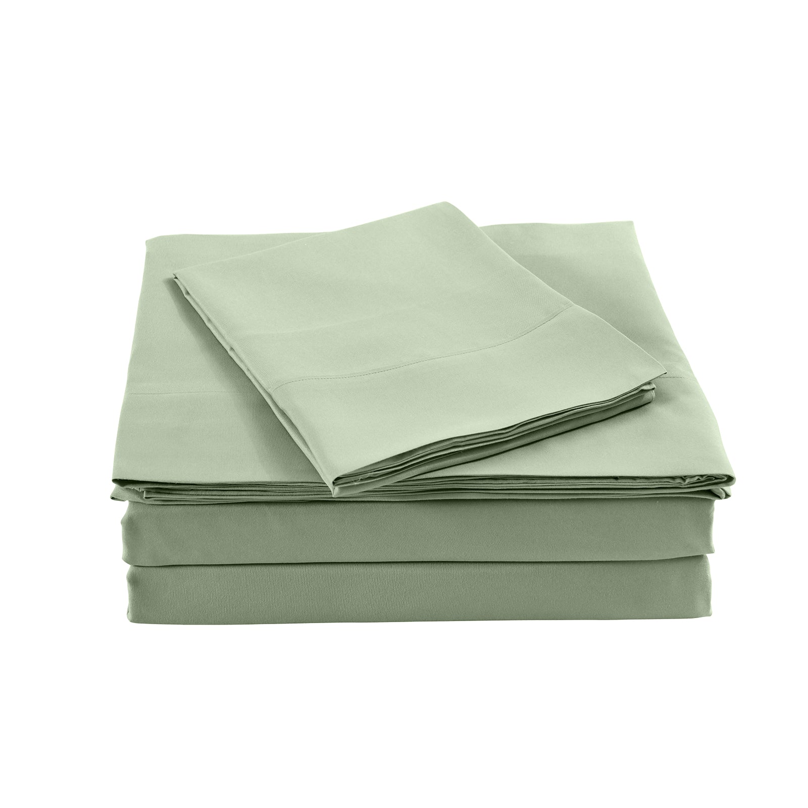 Royal Comfort Bamboo Blended Sheet & Pillowcases Set 1000TC Ultra Soft Bedding - Queen - Sage Green V160-10002284