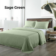 Royal Comfort Bamboo Blended Sheet & Pillowcases Set 1000TC Ultra Soft Bedding - Queen - Sage Green V160-10002284