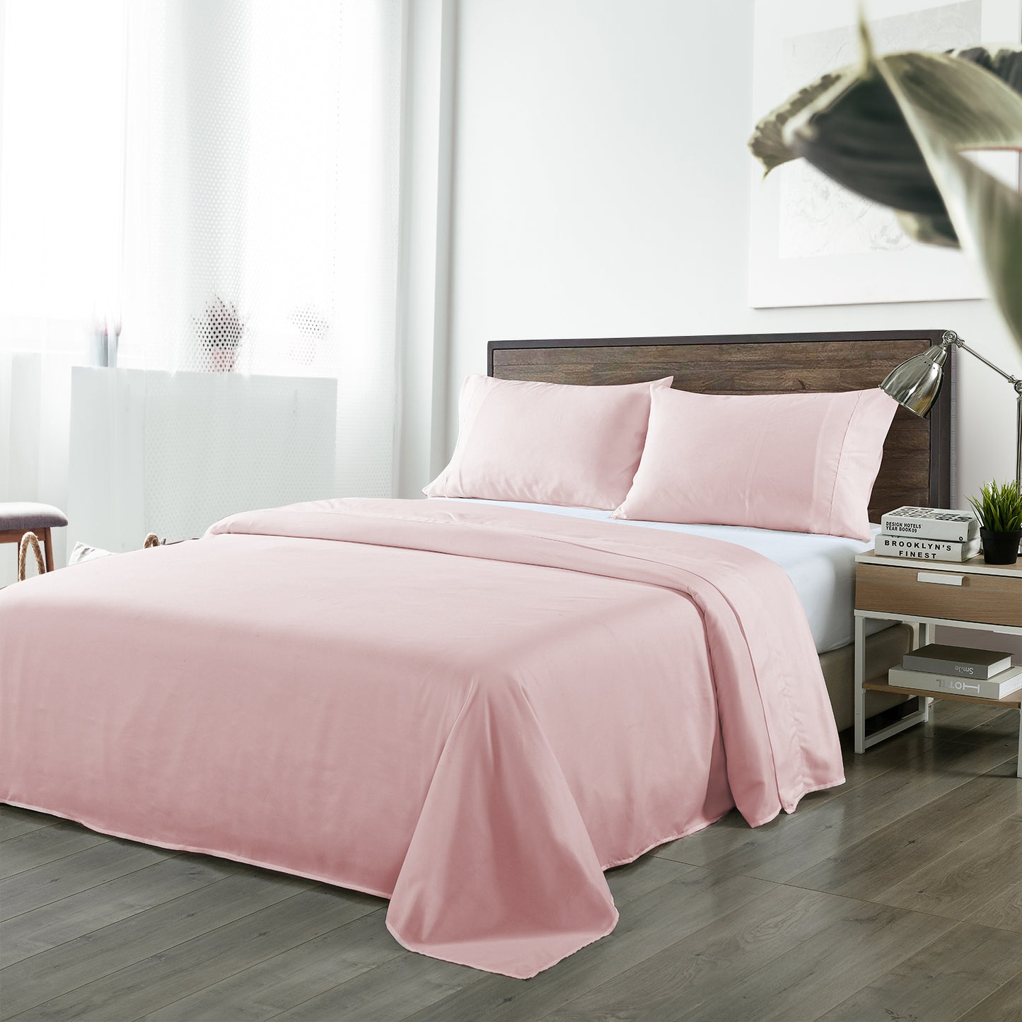 Royal Comfort Bamboo Blended Sheet & Pillowcases Set 1000TC Ultra Soft Bedding - Queen - Bubble Bath V160-10002285