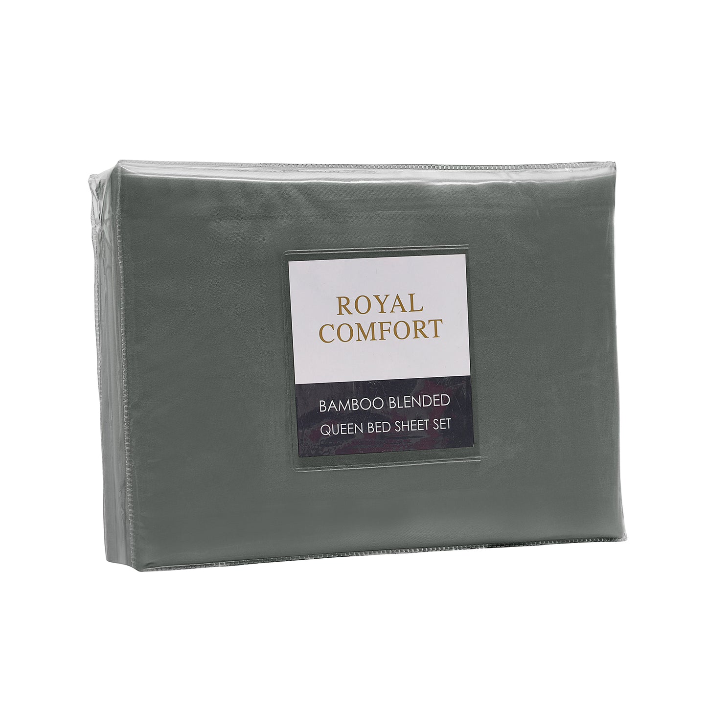 Royal Comfort Bamboo Blended Sheet & Pillowcases Set 1000TC Ultra Soft Bedding - Queen - Charcoal V160-10002287