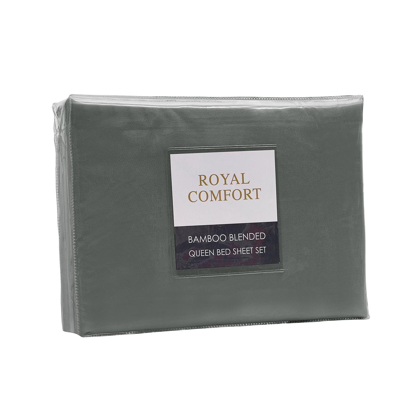 Royal Comfort Bamboo Blended Sheet & Pillowcases Set 1000TC Ultra Soft Bedding - Queen - Charcoal V160-10002287