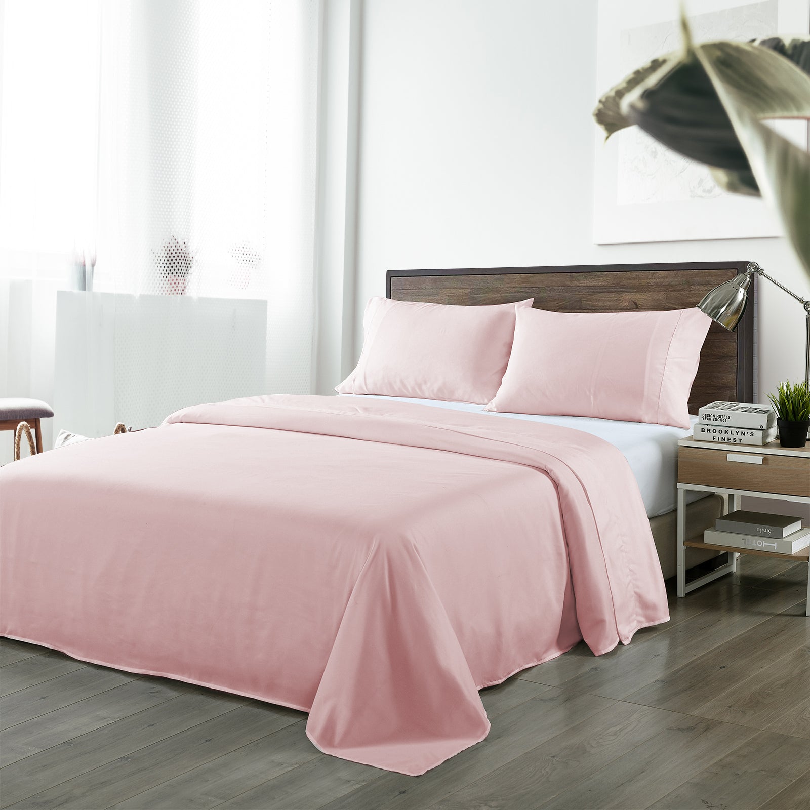 Royal Comfort Bamboo Blended Sheet & Pillowcases Set 1000TC Ultra Soft Bedding - King - Bubble Bath V160-10002292