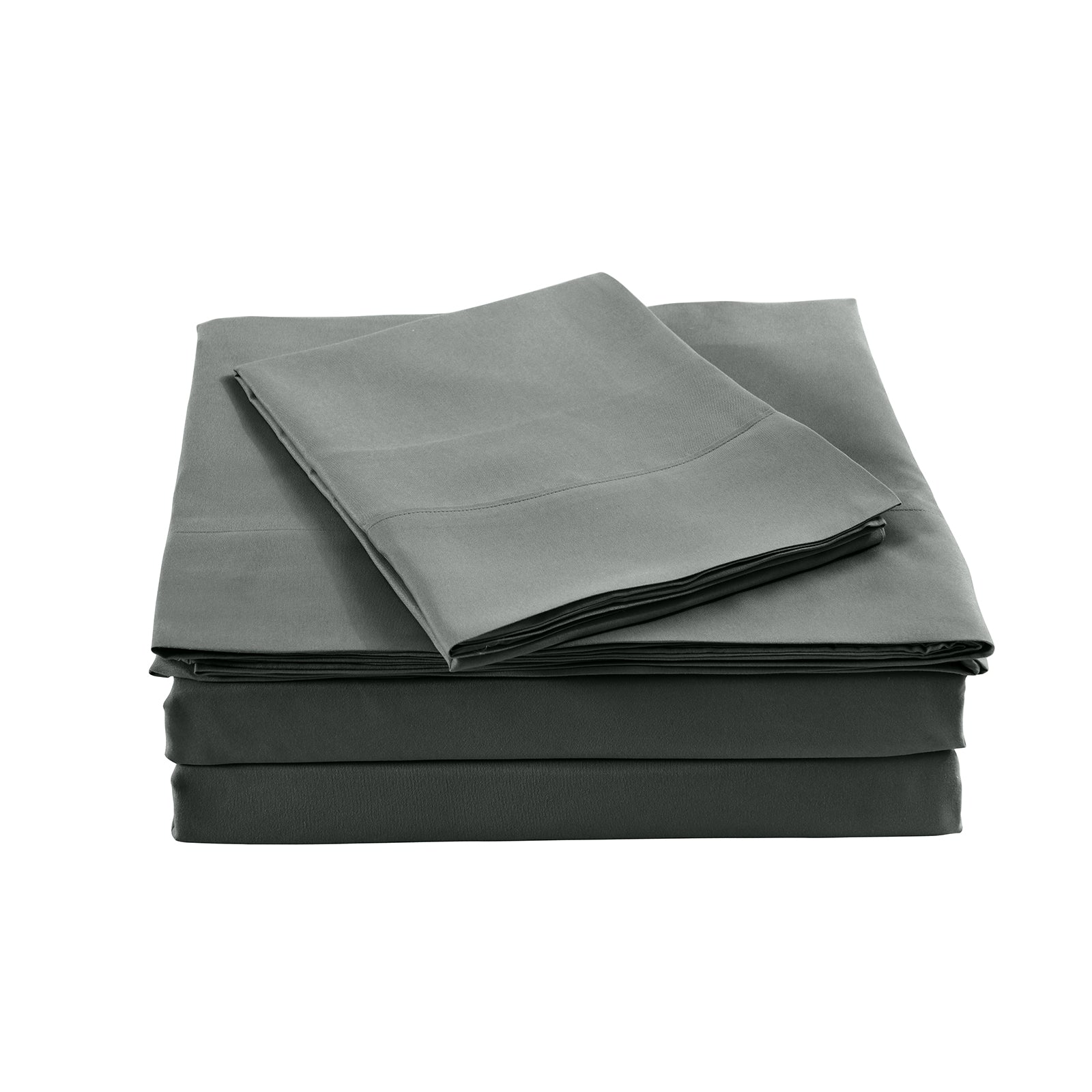 Royal Comfort Bamboo Blended Sheet & Pillowcases Set 1000TC Ultra Soft Bedding - King - Charcoal V160-10002293