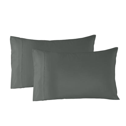 Royal Comfort Bamboo Blended Sheet & Pillowcases Set 1000TC Ultra Soft Bedding - King - Charcoal V160-10002293