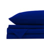 Royal Comfort Vintage Washed 100% Cotton Sheet Set Fitted Flat Sheet Pillowcases - Single - Royal Blue V160-10002568