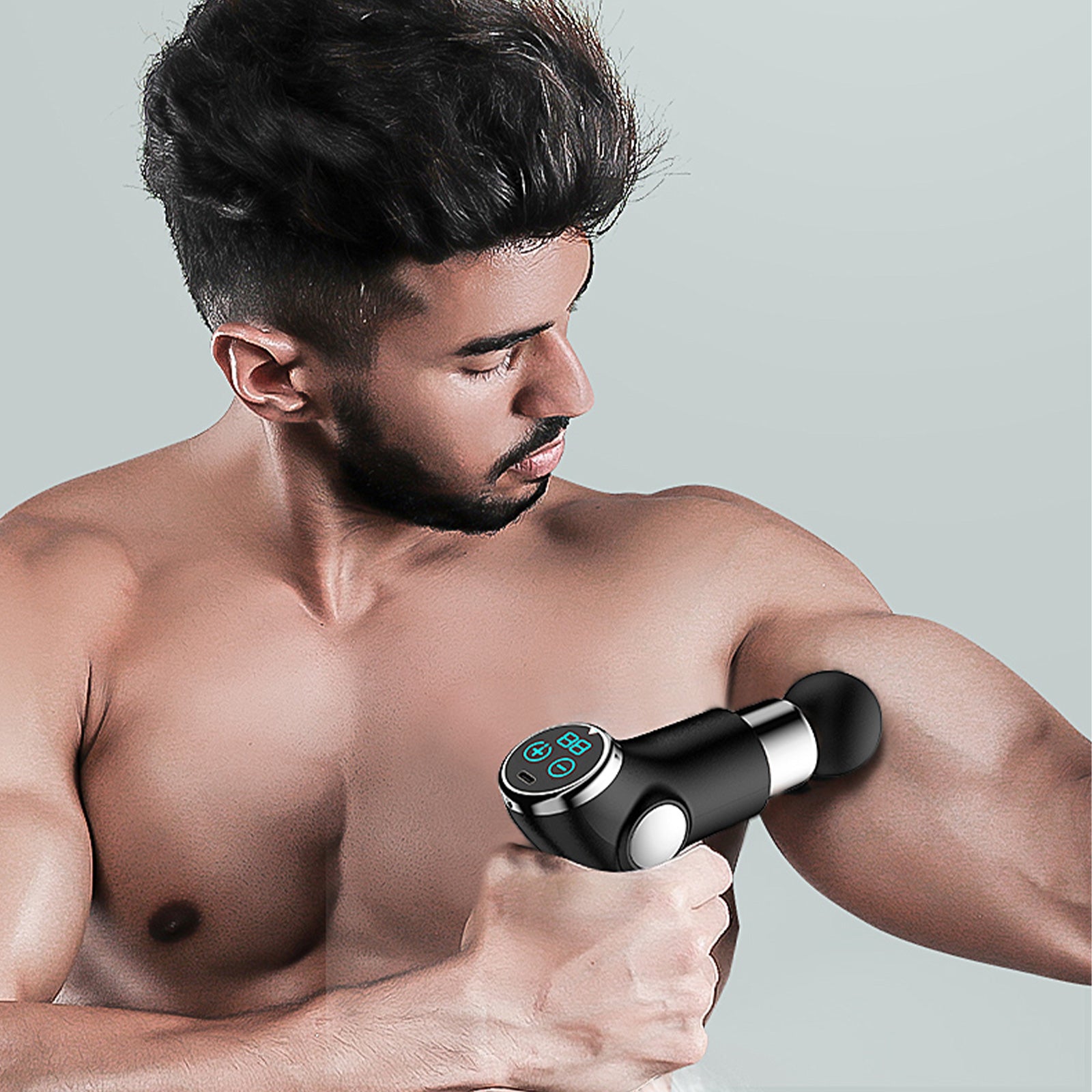 FitSmart LCD Display Mini Vibration Therapy Massage Device Black V160-10002660