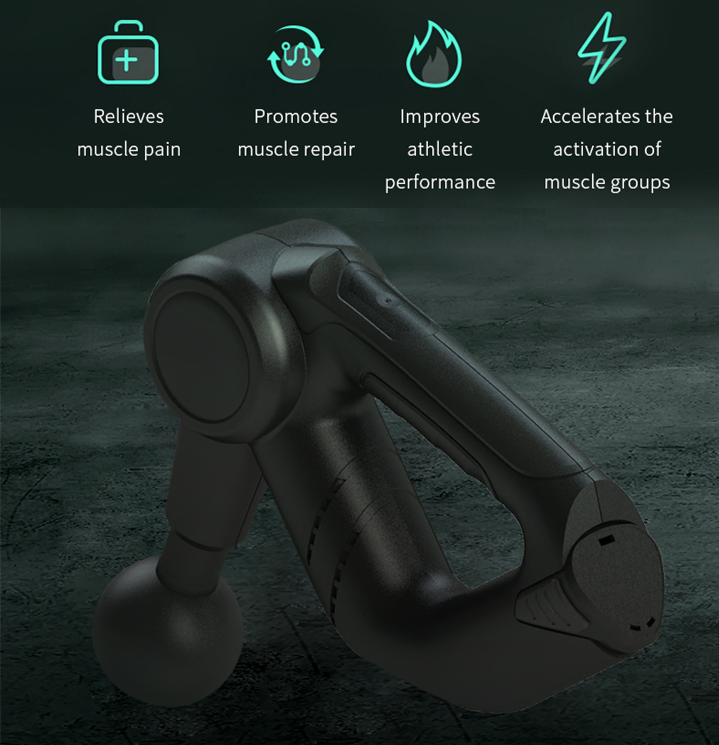 FitSmart Pro Vibration Therapy Massage Device Black And White V160-10002662