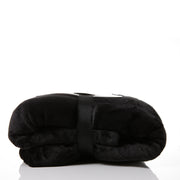 Royal Comfort Snug Hoodie Nightwear Super Soft Reversible Coral Fleece 750GSM - Black V160-10002681