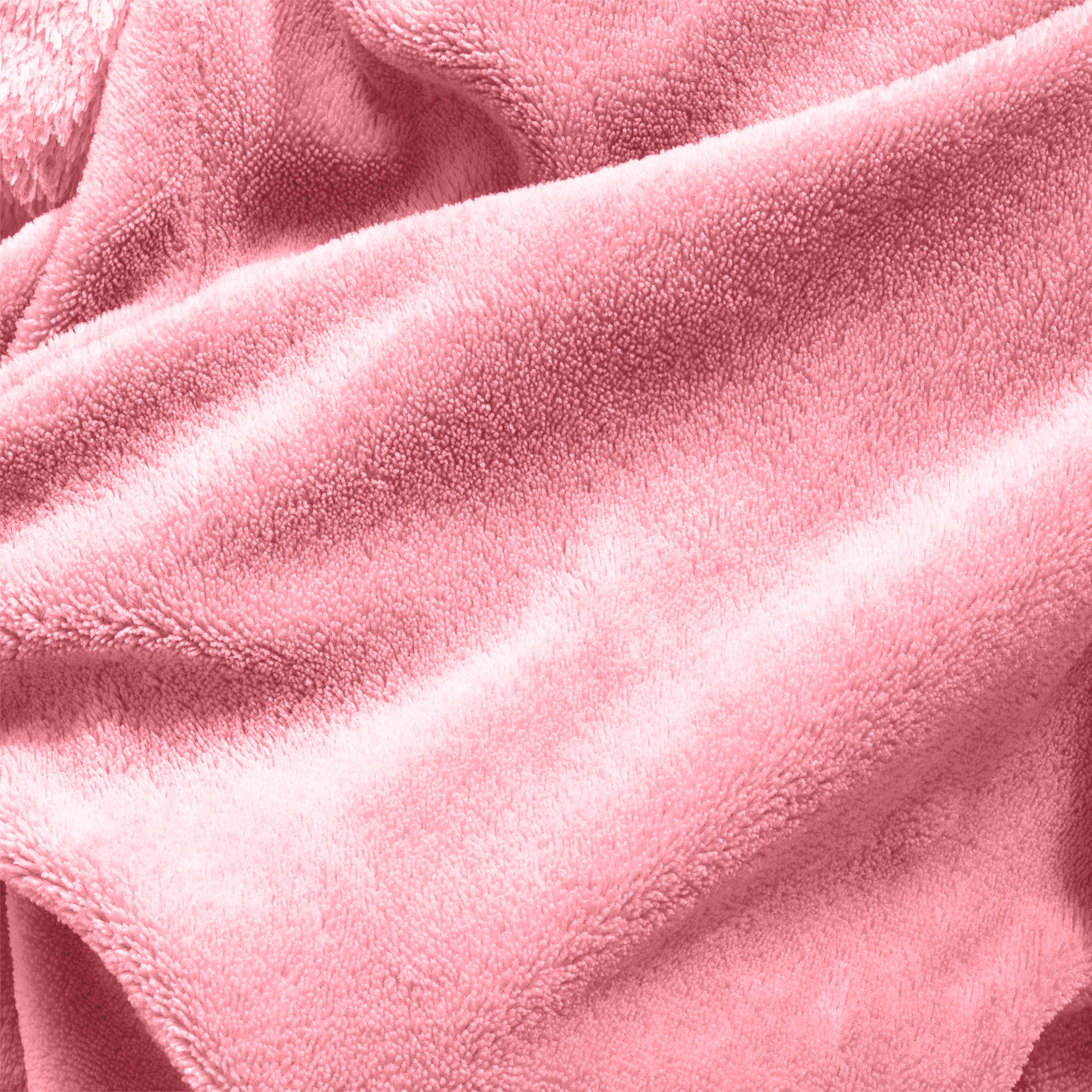 Royal Comfort Snug Hoodie Nightwear Super Soft Reversible Coral Fleece 750GSM - Pink V160-10002683