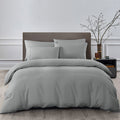 Royal Comfort 2000TC 6 Piece Bamboo Sheet & Quilt Cover Set Cooling Breathable - Queen - Grey V160-10002692