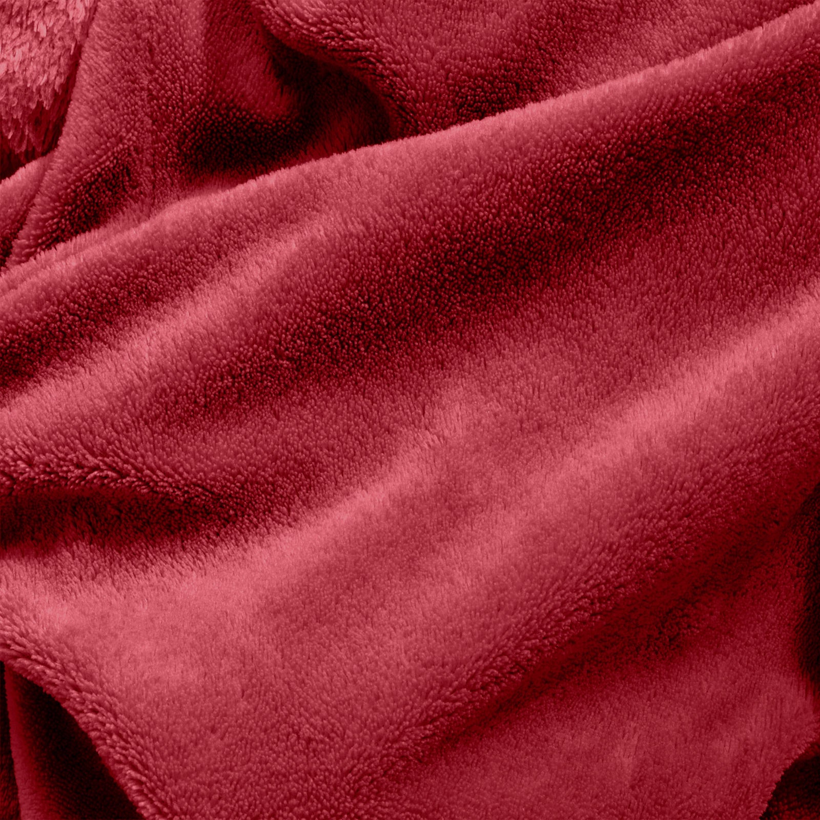Royal Comfort Snug Hoodie Nightwear Super Soft Reversible Coral Fleece 750GSM - Red V160-10002941