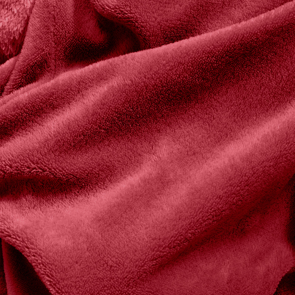 Royal Comfort Snug Hoodie Nightwear Super Soft Reversible Coral Fleece 750GSM - Red V160-10002941
