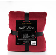 Royal Comfort Snug Hoodie Nightwear Super Soft Reversible Coral Fleece 750GSM - Red V160-10002941