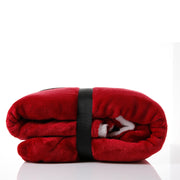Royal Comfort Snug Hoodie Nightwear Super Soft Reversible Coral Fleece 750GSM - Red V160-10002941