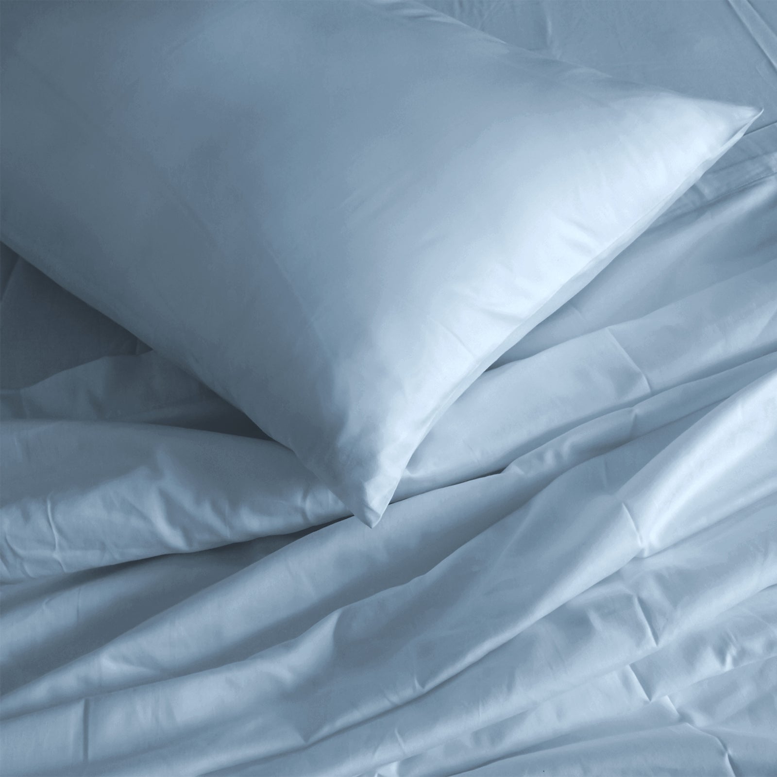 Royal Comfort 1000 Thread Count Bamboo Cotton Sheet and Quilt Cover Complete Set - King - Blue Fog V160-10002951