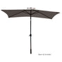Arcadia Furniture Umbrella 3 Metre Umbrella with Solar LED Lights Garden Yard - Charcoal V160-10003064