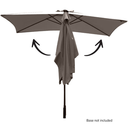 Arcadia Furniture Umbrella 3 Metre Umbrella with Solar LED Lights Garden Yard - Charcoal V160-10003064