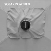 Arcadia Furniture Umbrella 3 Metre Umbrella with Solar LED Lights Garden Yard - Grey V160-10003065