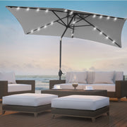 Arcadia Furniture Umbrella 3 Metre Umbrella with Solar LED Lights Garden Yard - Grey V160-10003065