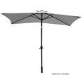 Arcadia Furniture Umbrella 3 Metre Umbrella with Solar LED Lights Garden Yard - Grey V160-10003065