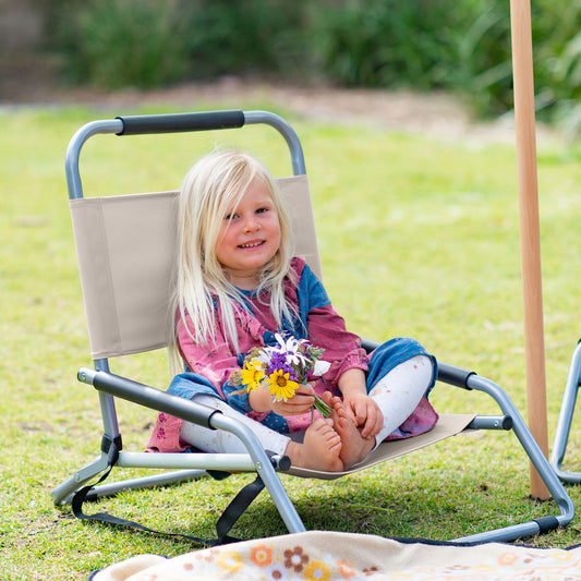 Havana Outdoors Beach Chair 2 Pack Folding Portable Summer Camping Outdoors - Natural V160-10003086