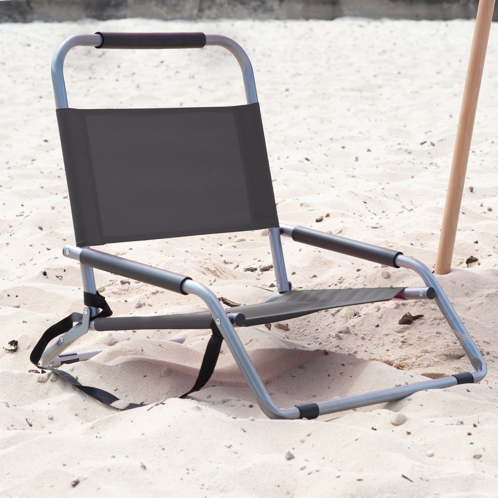 Havana Outdoors Beach Chair 2 Pack Folding Portable Summer Camping Outdoors - Black V160-10003087