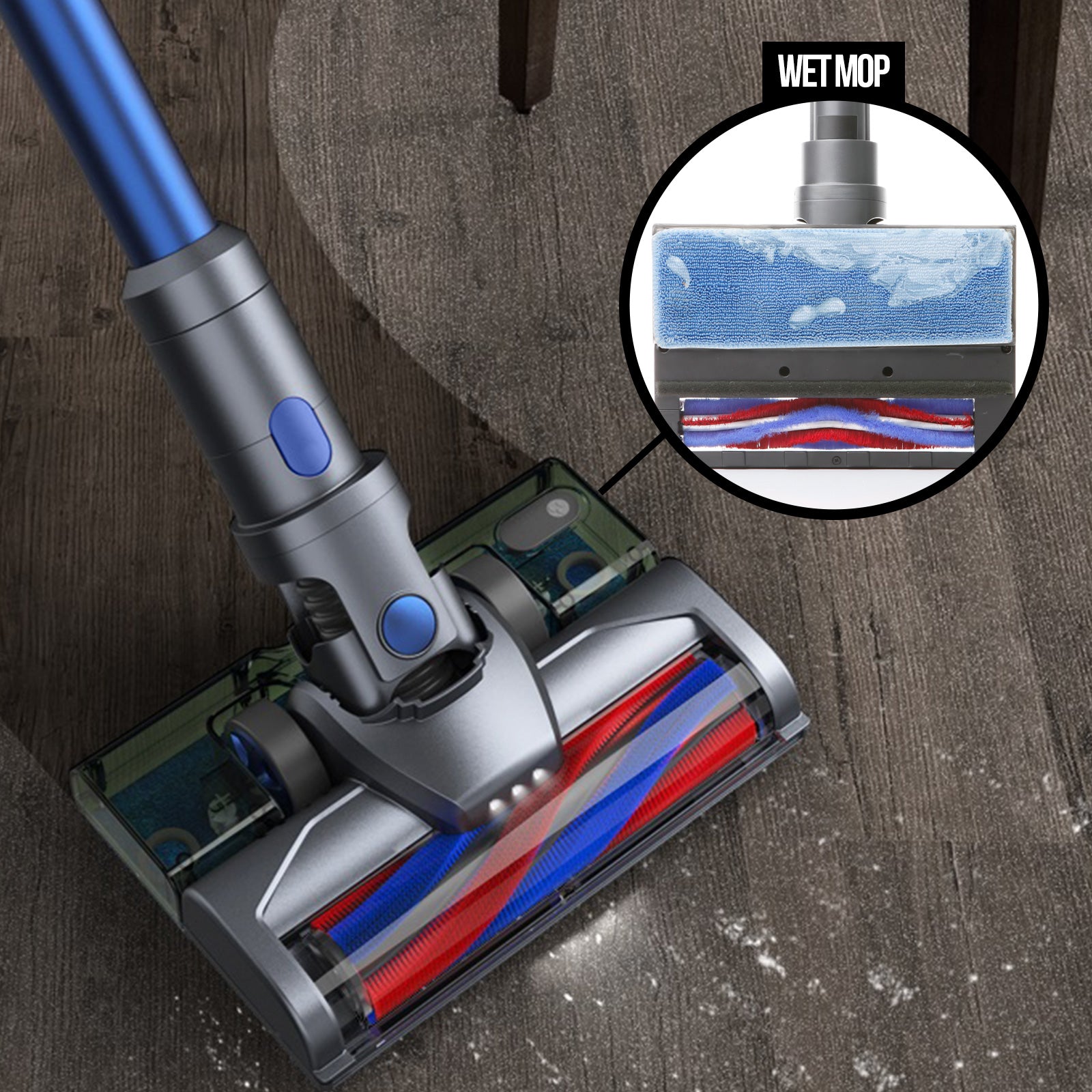 MyGenie H20 PRO Wet Mop 2-IN-1 Cordless Stick Vacuum Cleaner Handheld Recharge - Blue V160-10003142