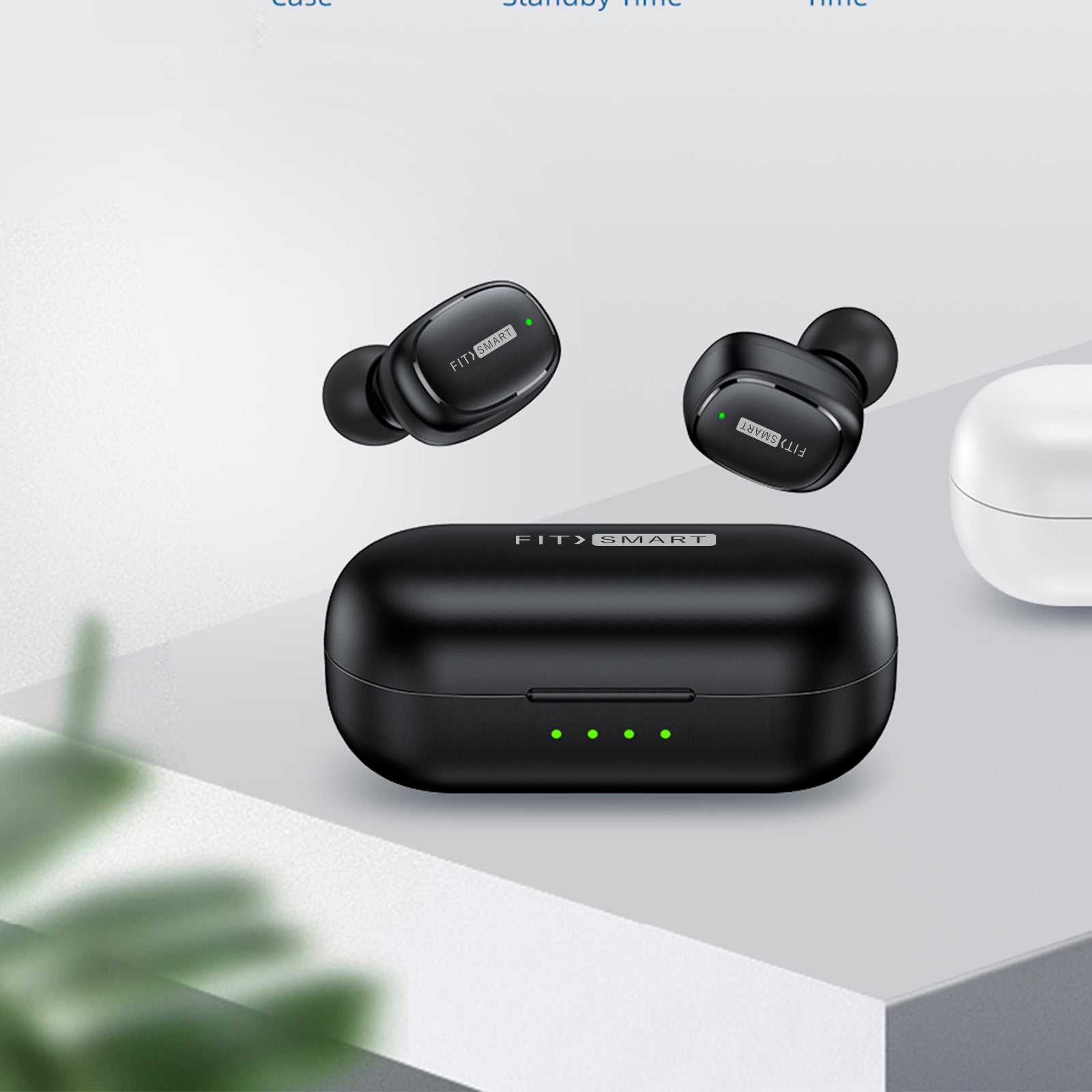 FitSmart In Ear Buds with Charging Case Portable Wireless Black V160-10003152