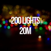 Milano Decor Outdoor LED Plug In Fairy Lights - Multicoloured - 200 Lights V160-10003390