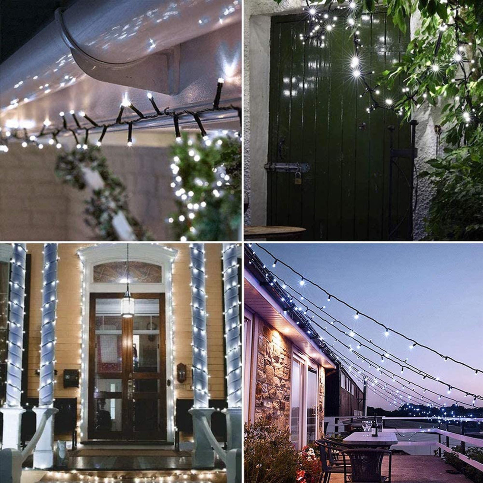 Milano Decor Outdoor LED Plug In Fairy Lights - White - 200 Lights V160-10003391