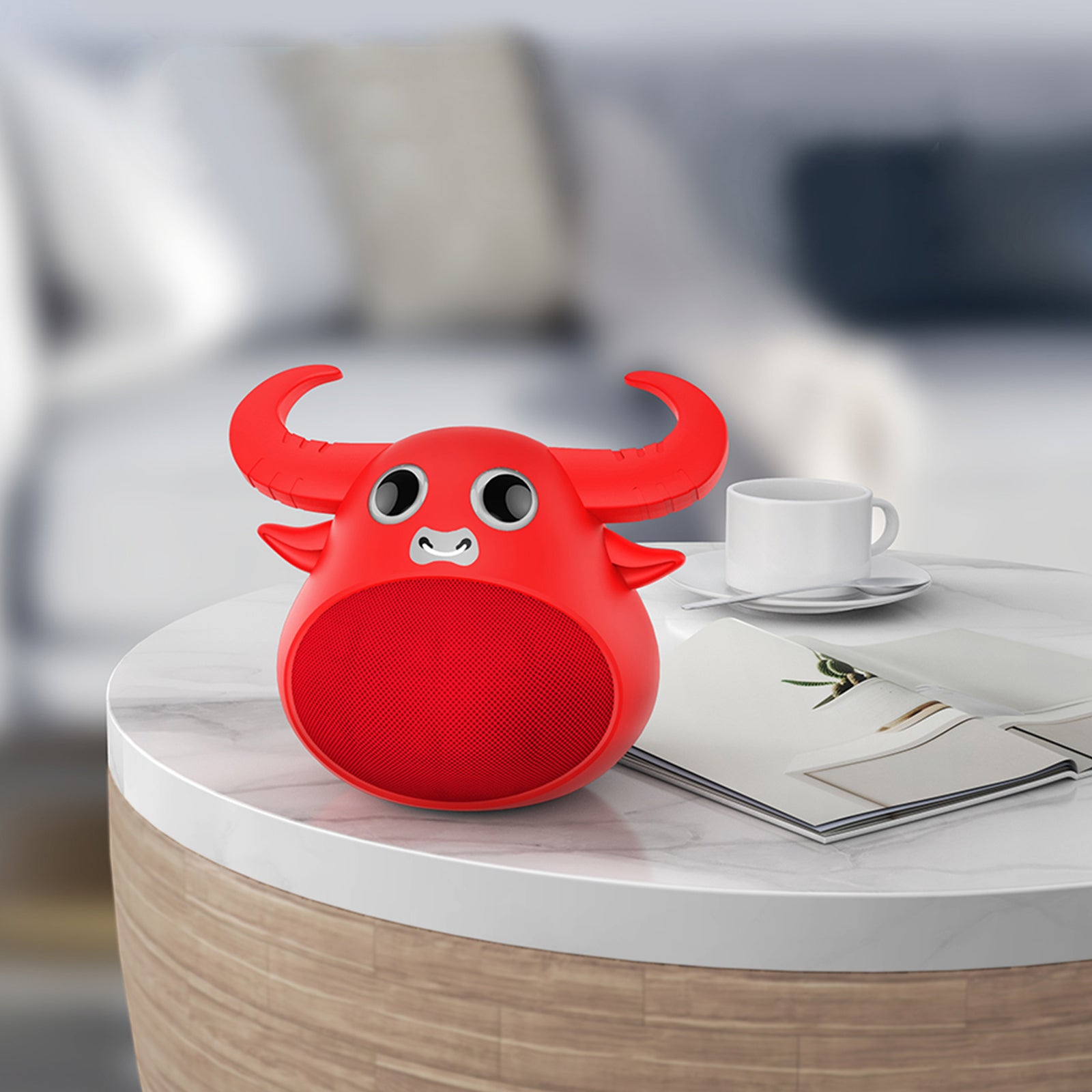 Fitsmart Bluetooth Animal Face Speaker Portable Wireless Stereo Sound - Red V160-10003448