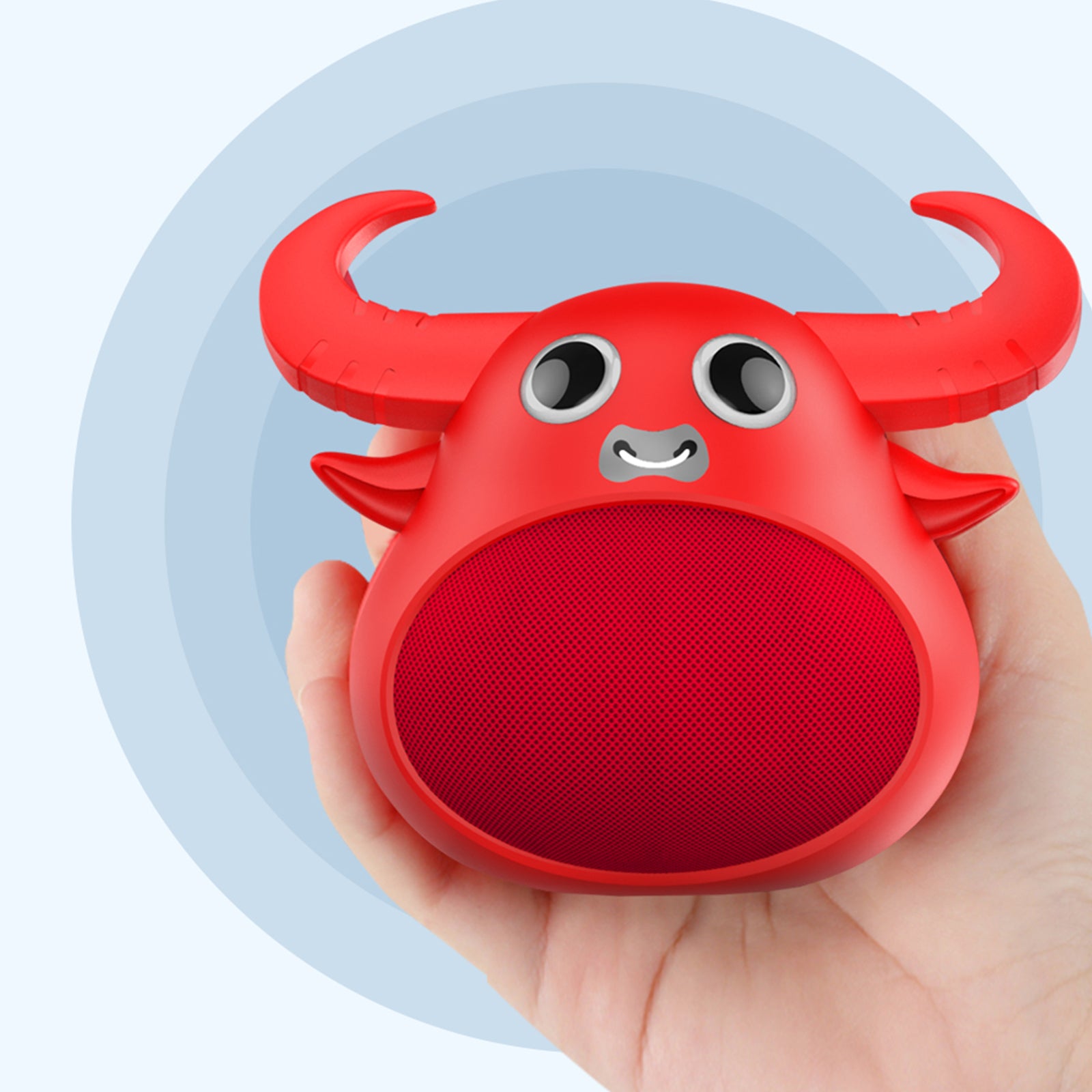 Fitsmart Bluetooth Animal Face Speaker Portable Wireless Stereo Sound - Red V160-10003448