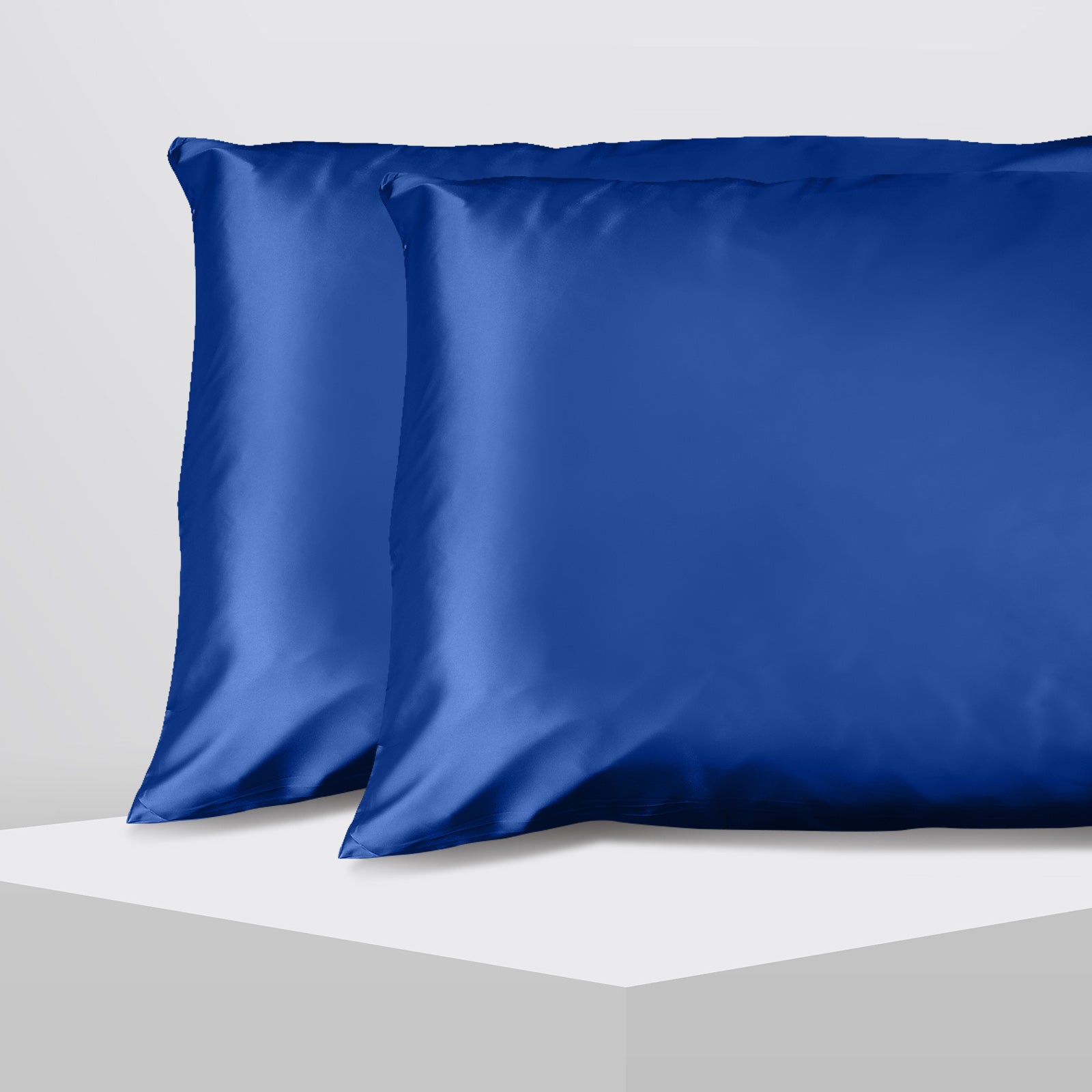 Casa Decor Luxury Satin Pillowcase Twin Pack Size With Gift Box Luxury - Navy Blue V160-10003450