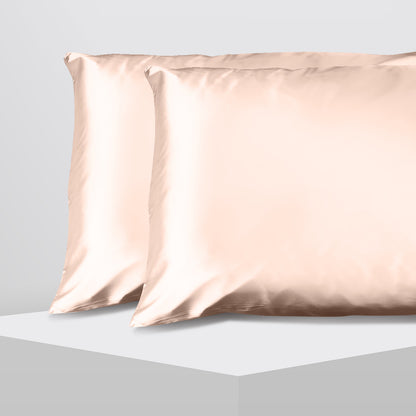 Casa Decor Luxury Satin Pillowcase Twin Pack Size With Gift Box Luxury - Champagne Pink V160-10003453
