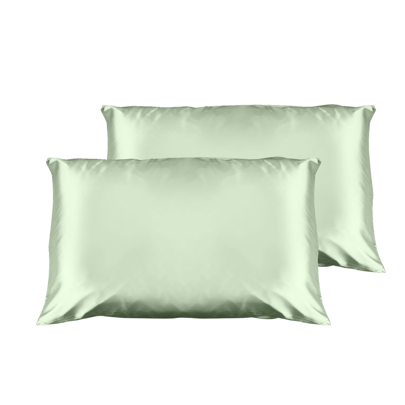 Casa Decor Luxury Satin Pillowcase Twin Pack Size With Gift Box Luxury - Sage Green V160-10003454