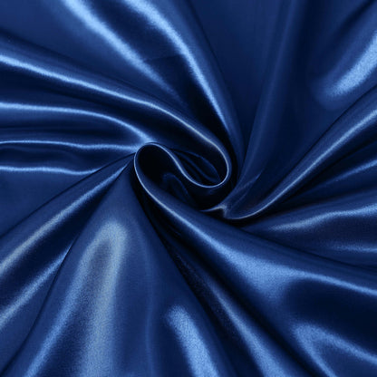 Royal Comfort Satin Sheet Set 3 Piece Fitted Sheet Pillowcase Soft - King - Navy Blue V160-10003471