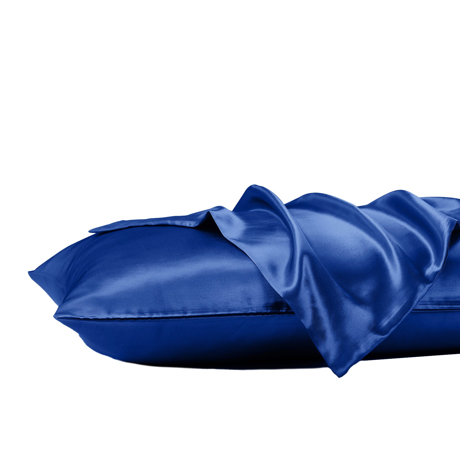 Royal Comfort Satin Sheet Set 3 Piece Fitted Sheet Pillowcase Soft - King - Navy Blue V160-10003471
