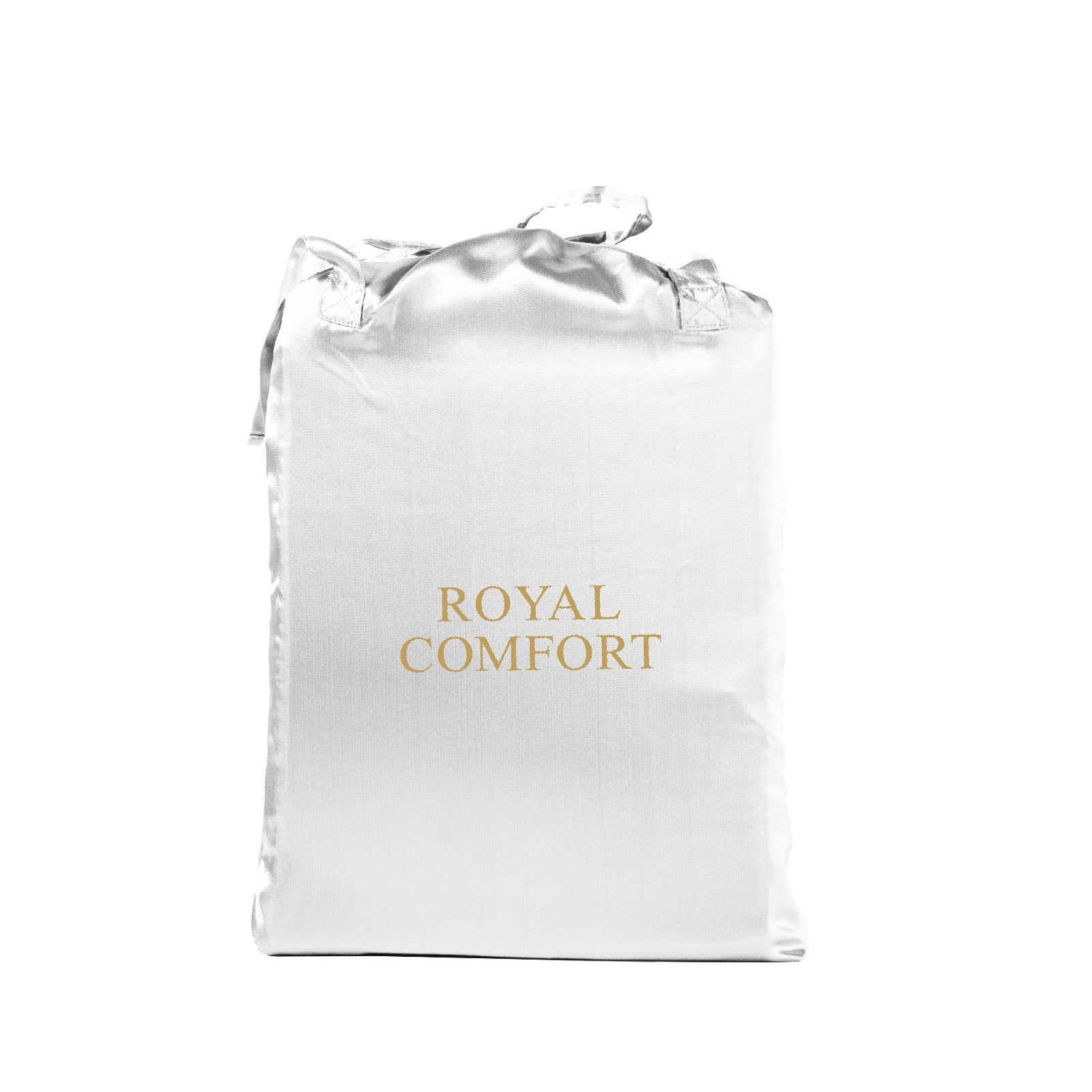 Royal Comfort Satin Sheet Set 4 Piece Fitted Flat Sheet Pillowcases - King - White V160-10003478