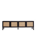 Casa Decor Tulum Rattan Entertainment Unit TV Stand Cabinet Storage Black V160-10003617