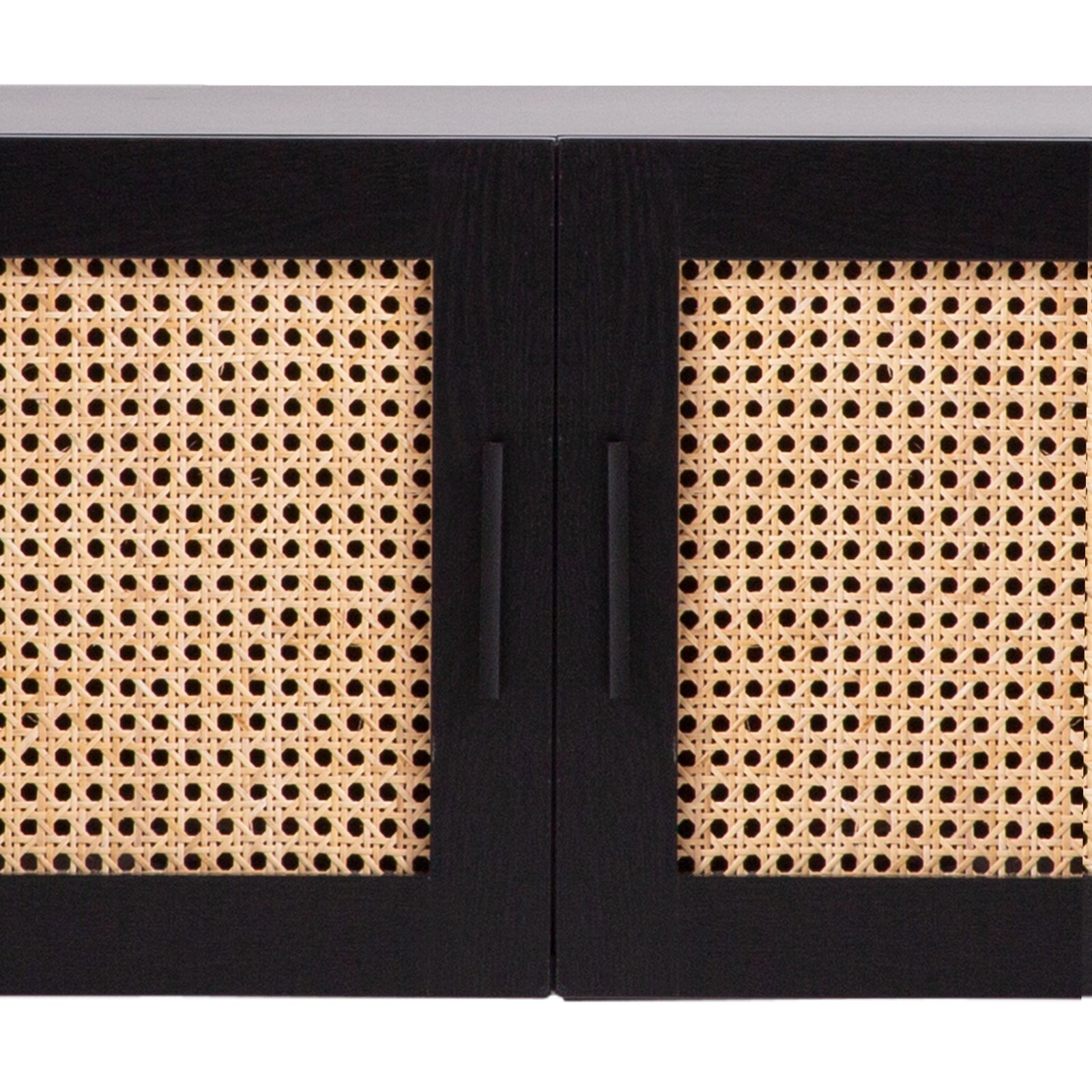 Casa Decor Tulum Rattan Entertainment Unit TV Stand Cabinet Storage Black V160-10003617