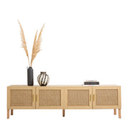 Casa Decor Santiago Rattan Entertainment Unit TV Stand Cabinet Storage Oak V160-10003622