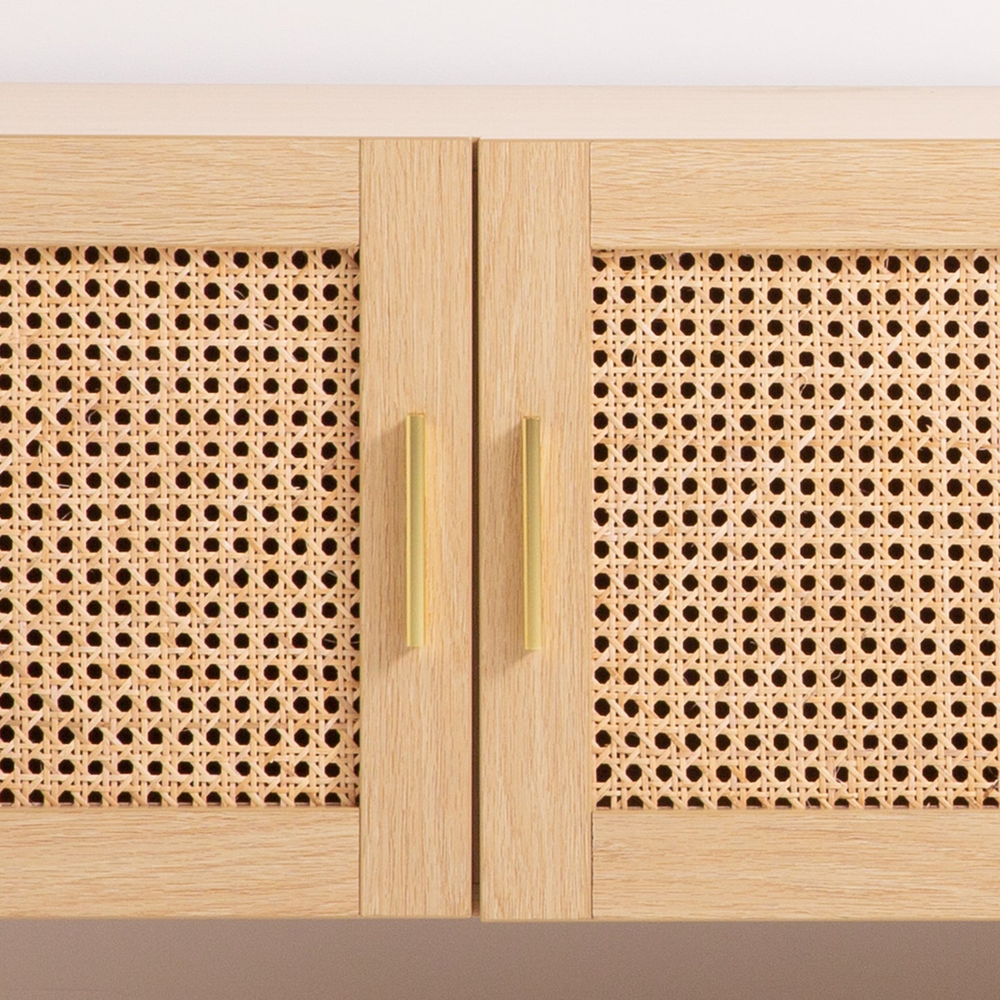 Casa Decor Santiago Rattan Entertainment Unit TV Stand Cabinet Storage Oak V160-10003622